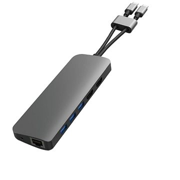 HyperDrive VIPER 10 ve 2 USB-C Hub, šedý (HY-HD392-GRAY)