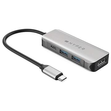 HyperDrive 4v1 USB-C Hub, stříbrný (HD41-GL)