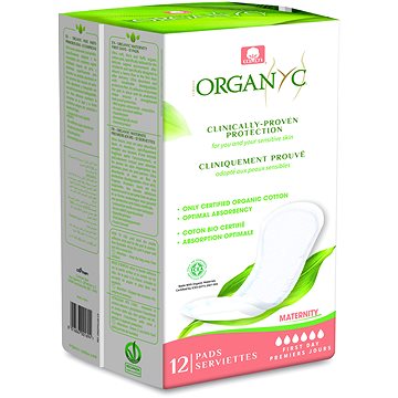ORGANYC Mateřské vložky po porodu 12 ks (8016867001694)