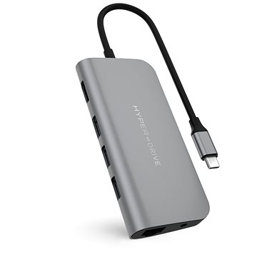 HyperDrive POWER 9-in-1 USB-C Hub pro iPad Pro, MacBook Pro/Air - Space Grey (HY-HD30F-GRAY)