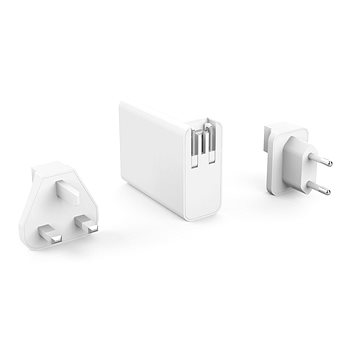 HyperJuice 100W GaN nabíjecí adaptér s 2x USB-C a 2xUSB 3.0 včetně cestovních redukcí (HY-HJ-GAN100)