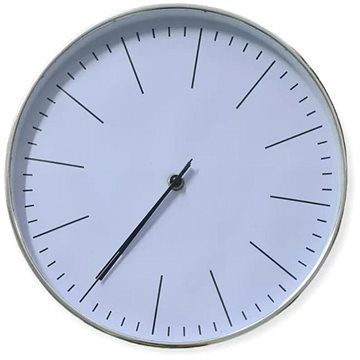 Foxter 1228 Nástěnné hodiny 30 cm stříbrné (5904316197209)