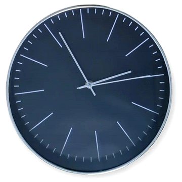 Foxter 1228 Nástěnné hodiny 30 cm černo - stříbrné (5904316197208)