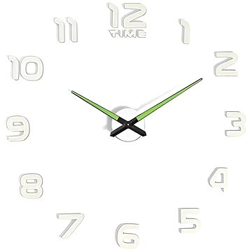 KIK KX7442 Designové 3D nalepovací hodiny 50-60 cm fluorescenční (5903039701281)