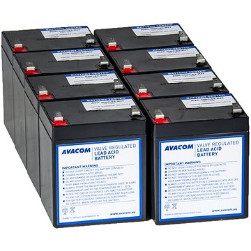 Avacom náhrada pro RBC43 - baterie pro UPS (8ks) (AVA-RBC43-KIT)
