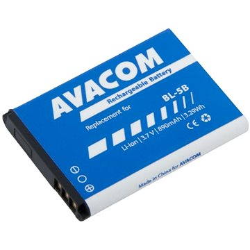 Avacom pro Nokia 3220, 6070, Li-Ion 3.7V 890mAh (náhrada BL-5B) (GSNO-BL5B-S890)