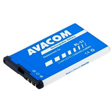 Avacom pro Nokia 5230, 5800, X6 Li-Ion 3.7V 1320mAh (náhrada za BL-5J) (GSNO-BL5J-S1320)