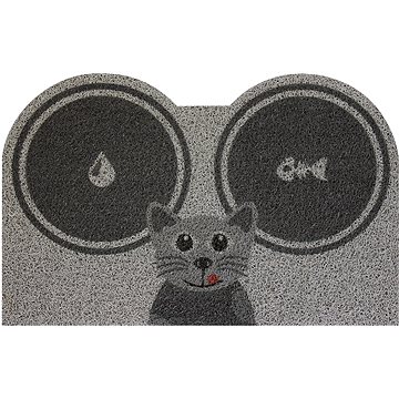 IDEA Nábytek Venkovní Podložka na krmení - kočka, šedá (01VISUPHLC)