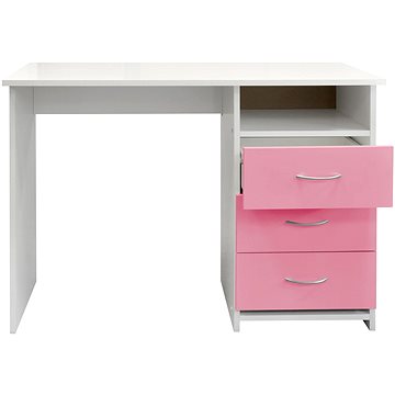 IDEA nábytek Psací stůl 44 růžová/bílá (44R)