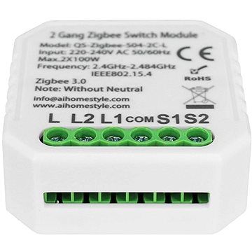 Immax NEO Smart kontroler (L) V4 2-tlačítkový Zigbee 3.0 (07517L)
