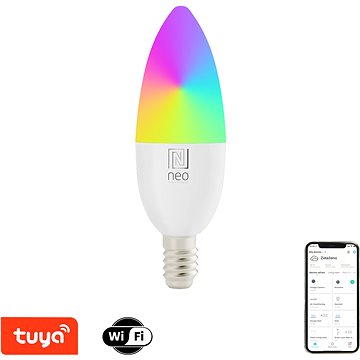 Immax NEO LITE SMART LED žárovka E14 6W barevná a bílá WiFi (07716L)
