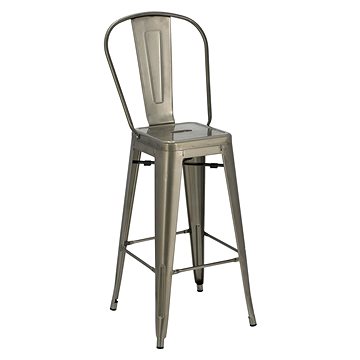barová židle Paris Back 75cm. metalik (IAI-12365)