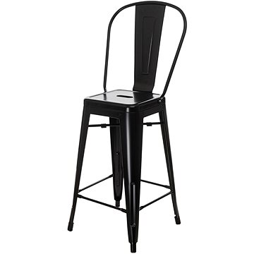 Barová židle s opěradlem Paris Back černá (IAI-1954)