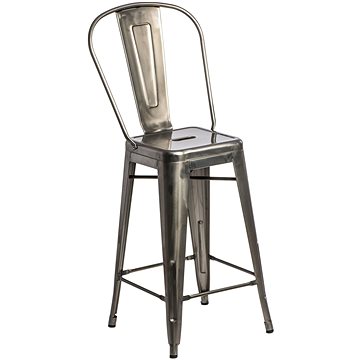 Barová židle s opěradlem Paris Back metalická (IAI-2388)