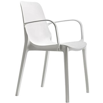 Židle Ginevra s područkami bílá (IAI-16307)