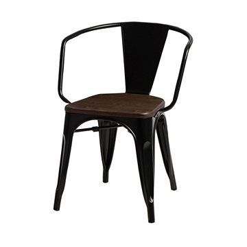 Židle Paris Arms Wood ořech černá (IAI-4513)