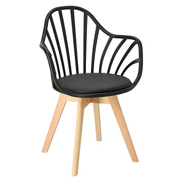 Židle Sirena s područkami černá (IAI-15640)