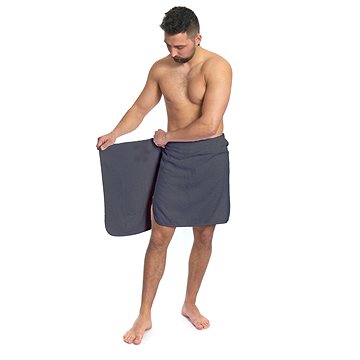Interkontakt Pánský saunový ručník Dark Grey (21167)