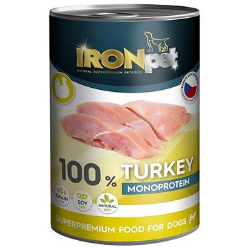 IRONpet Dog Turkey (Krůta) 100 % Monoprotein, 400 g (15315)