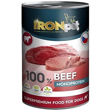 IRONpet Dog Beef (Hovězí) 100 % Monoprotein, 400 g (15317)