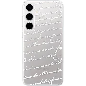 iSaprio Handwriting 01 - white - Samsung Galaxy S24+