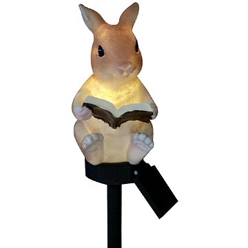 APT ZD50R Zahradní solární lampa králík s knihou (36514)