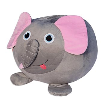 BeanBag Sedací vak slon Dumbo, šedá/růžová (BB-animals-dumbo)