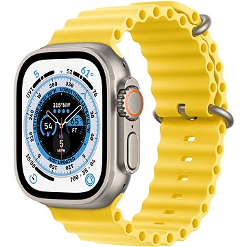 Apple Watch Ultra 49mm titanové pouzdro se žlutým oceánským řemínkem (MNHG3CS/A)