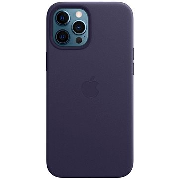Apple iPhone 12 Pro Max Kožený kryt s MagSafe temně fialový (MJYT3ZM/A)