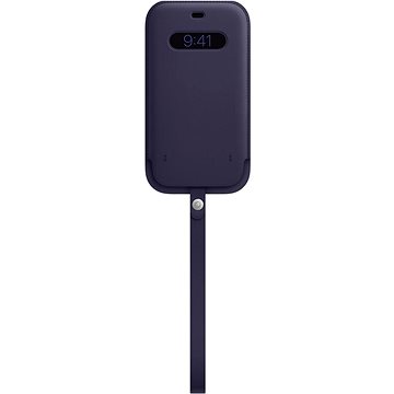Apple iPhone 12 Pro Max Kožený návlek s MagSafe temně fialový (MK0D3ZM/A)
