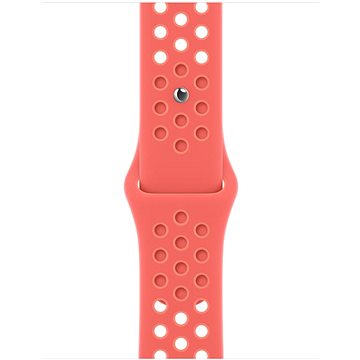 Apple Watch 45mm žhavě oranžový / bledě karmínový sportovní řemínek Nike (ML8A3ZM/A)