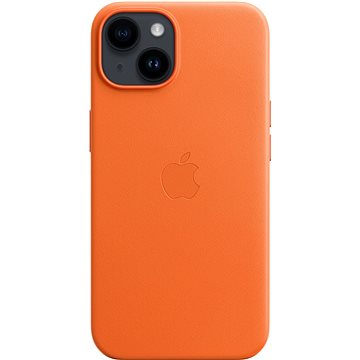 Apple iPhone 14 Kožený kryt s MagSafe oranžový (MPP83ZM/A)