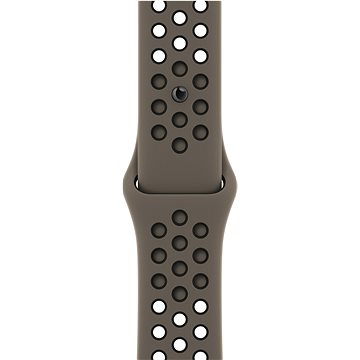 Apple Watch 45mm olivovošedo-černý sportovní řemínek Nike (MPH73ZM/A)