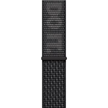 Apple Watch 45mm černo-sněhobílý provlékací sportovní řemínek Nike (MPJ13ZM/A)