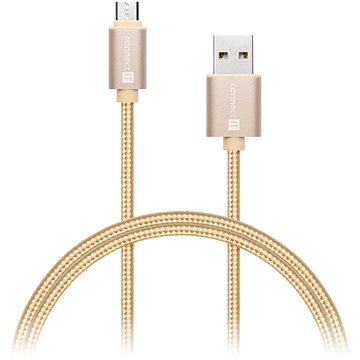 CONNECT IT Wirez Premium Metallic micro USB 1m gold (CI-966)