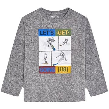 MAYORAL chlapecké tričko DR lyžař šedá - 104 cm (362500)