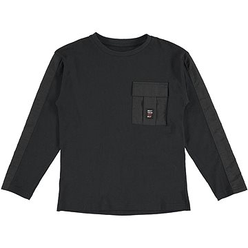 MAYORAL chlapecké tričko DR s kapsou černá - 152 cm (362752)