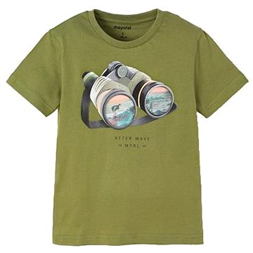 MAYORAL chlapecké tričko KR s dalekohledem, zelené (JNBmisc1411nad)