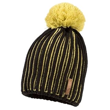 Jamiks dětská zimní čepice Lamer černá/žlutá 50 cm (0037950)