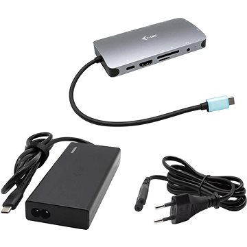 i-tec USB-C Metal Nano Dock HDMI/VGA with LAN, Power Delivery 65W + zdroj 77W (C31NANOVGA77W)