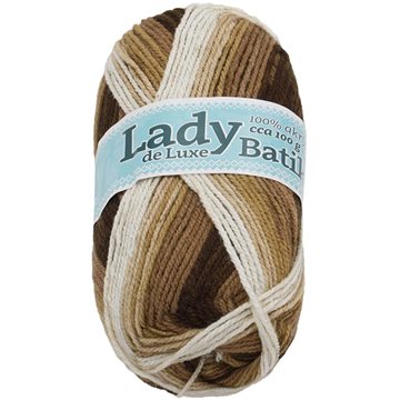 Lady de Luxe BATIK 100g - 611 bílá, béžová, hnědá (6792)