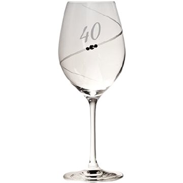 B.BOHEMIAN Jubilejní sklenička na víno "40" 470 ml COSMIC 1 ks (8586008777868)