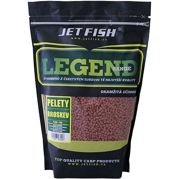 Jet Fish Pelety Legend Broskev 4mm 1kg (10069806)