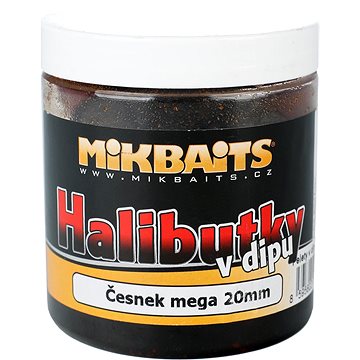 Mikbaits Halibutky v dipu Česnek 20mm 250ml (8595602229765)