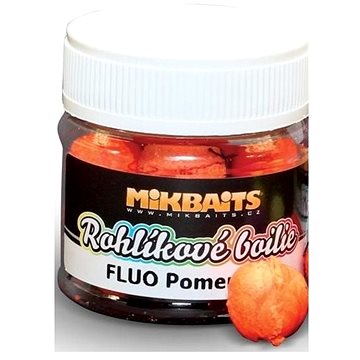Mikbaits Rohlíkové boilie Fluo Pomeranč 50ml (8595602229987)