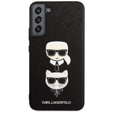 Karl Lagerfeld Saffiano K&C Heads Kryt pro Samsung Galaxy S22+ Black (3666339046996)