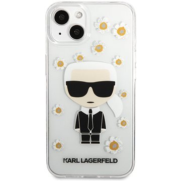 Karl Lagerfeld Ikonik Flower Kryt pro iPhone 13 mini Transparent (3666339049843)