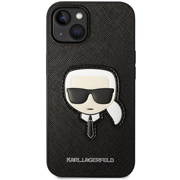 Karl Lagerfeld PU Saffiano Karl Head Zadní Kryt pro iPhone 14 Black (KLHCP14SSAPKHK)
