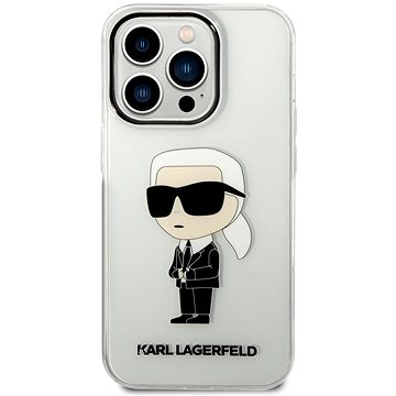 Karl Lagerfeld IML Ikonik NFT Zadní Kryt pro iPhone 14 Pro Transparent (KLHCP14LHNIKTCT)