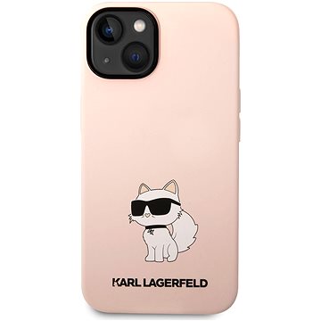 Karl Lagerfeld Liquid Silicone Choupette NFT Zadní Kryt pro iPhone 14 Pink (KLHCP14SSNCHBCP)